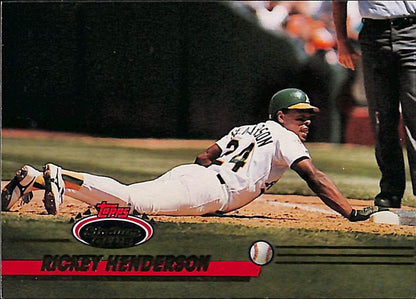 FIINR Baseball Card 1993 Topps Stadium Rickey Henderson Baseball Card #558 - Mint Condition