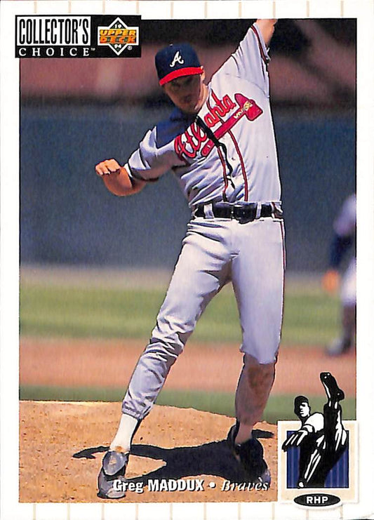 FIINR Baseball Card 1993 Upper Deck Collectors Choice Greg Maddux MLB Baseball Card #183 - Mint Condition