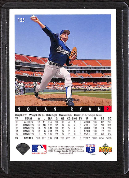 FIINR Baseball Card 1993 Upper Deck Nolan Ryan MLB Baseball Card #155 - Mint Condition