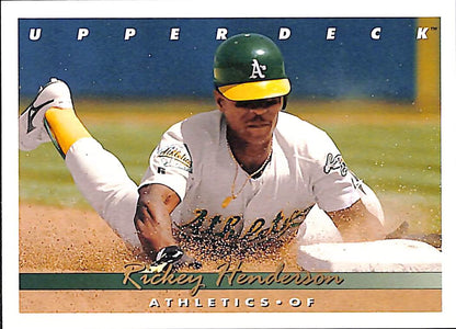 FIINR Baseball Card 1993 Upper Deck Rickey Henderson Baseball Card #136 - Mint Condition