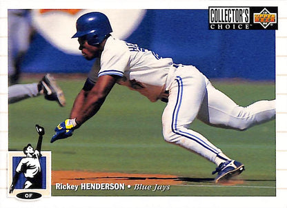 FIINR Baseball Card 1994 Upper Deck Collectors Choice Rickey Henderson Baseball Card #131 - Mint Condition