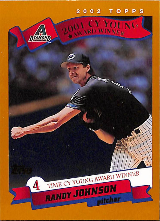 FIINR Baseball Card 2002 Topps Cy Young Randy Johnson Baseball Card #715 - Mint Condition