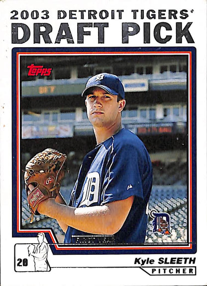 FIINR Baseball Card 2003 Topps Draft Pick Kyle Sleeth MLB Baseball Card #668 - Rookie Card - Mint Condition
