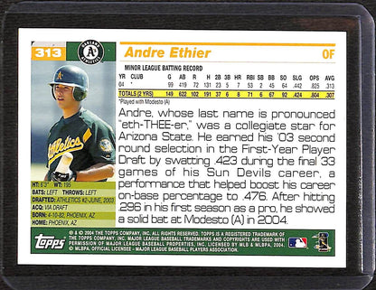 FIINR Baseball Card 2004 Topps Andre Ethier MLB Baseball Card #313 - Rookie Card - Mint Condition