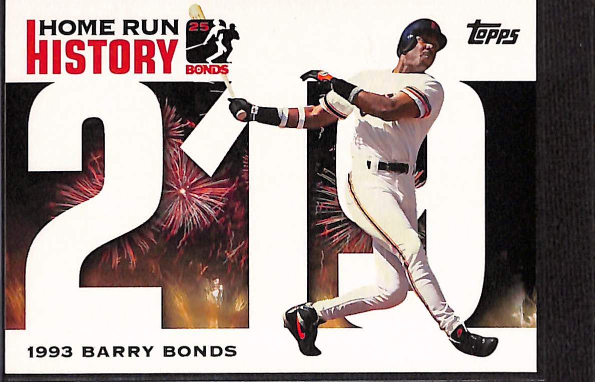 FIINR Baseball Card 2005 Topps Home Run History Barry Bonds Baseball Cards - Set of Six Cards - Mint Condition