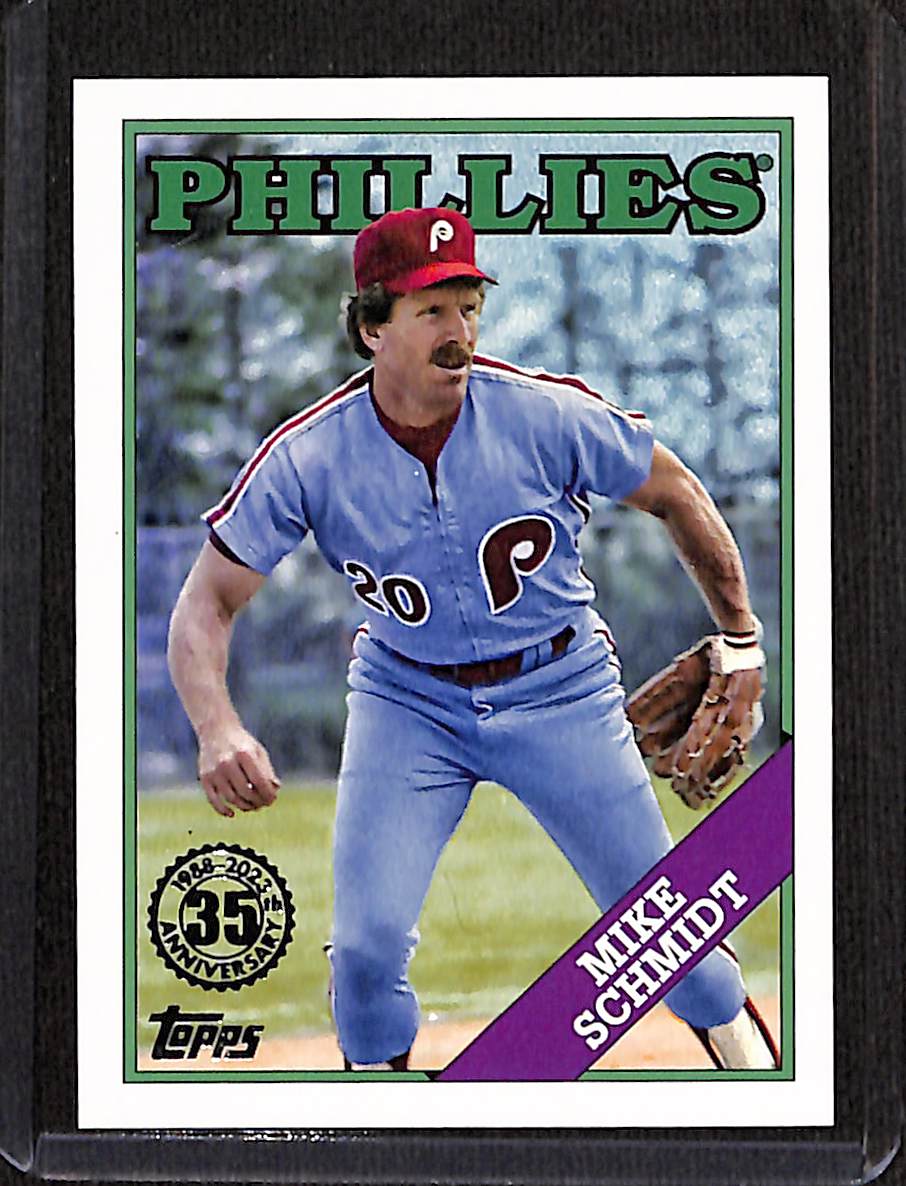 FIINR Baseball Card 2023 Topps Mike Schmidt Throwback Baseball Card T88-94 - Mint Condition