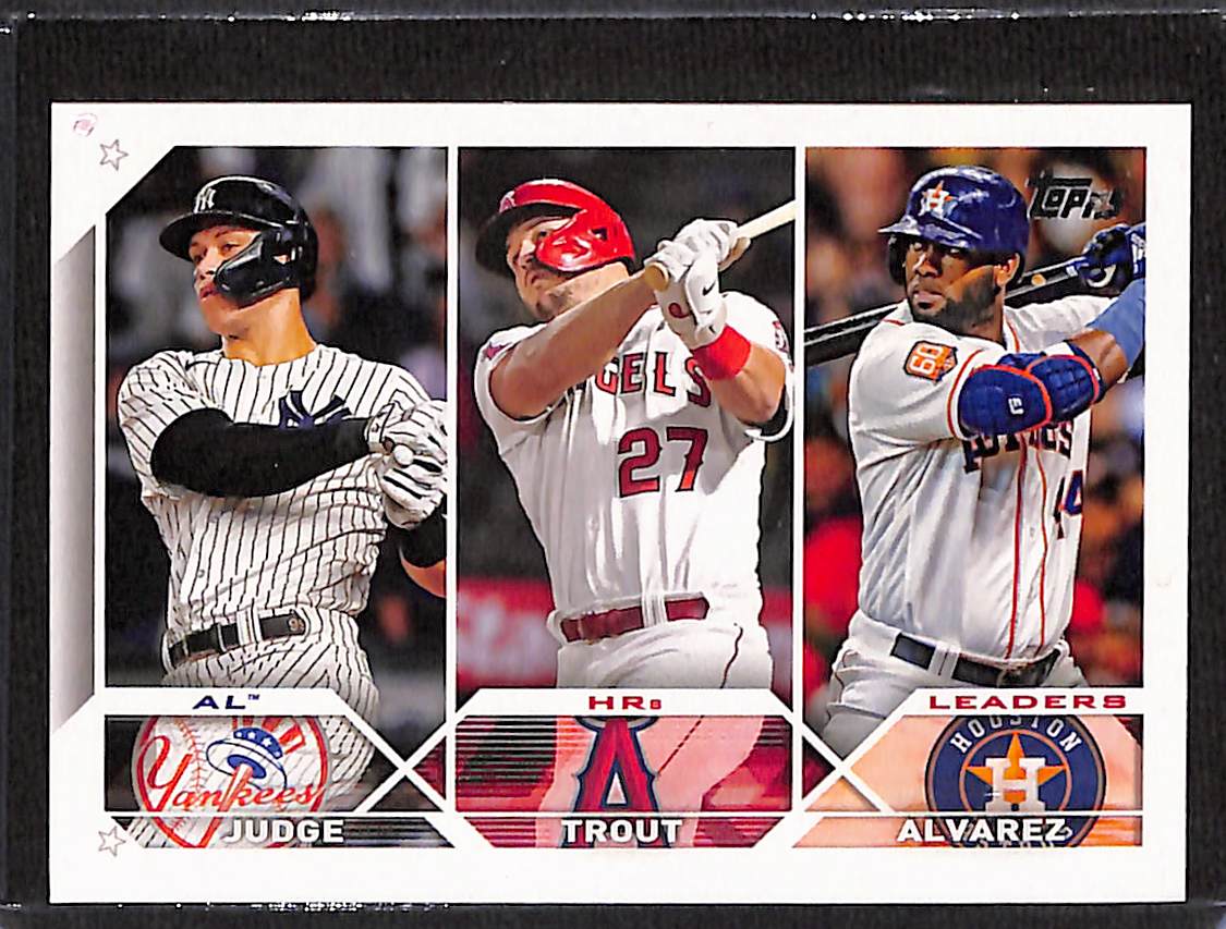 FIINR Baseball Card 2023 Topps Mike Trout - Aaron Judge - Yordan Alvarez MLB Baseball Card #246 - Mint Condition