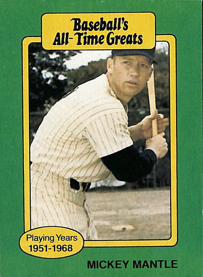 FIINR Baseball Card Mickey Mantle All Time Greats Baseball Player Card - Mint Condition