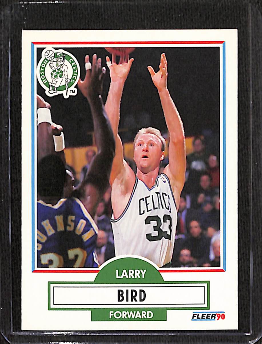 FIINR BasketBall Card 1990 Fleer Larry Bird NBA Basketball Player Card #8 - Mint Condition