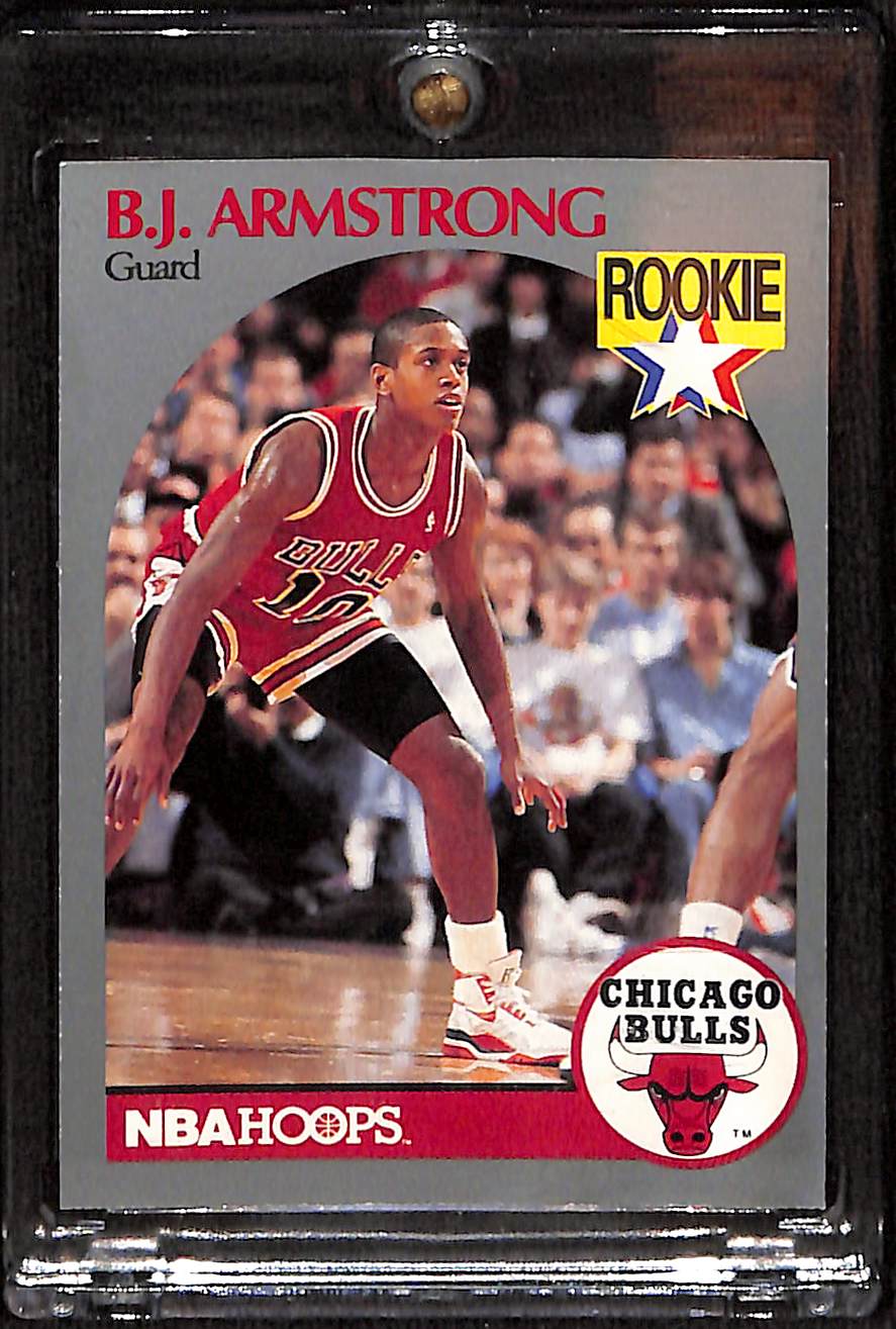 FIINR BasketBall Card 1990 NBA Hoops B.J. Armstrong Basketball Rookie Card #60 - Rookie Card - Mint Condition