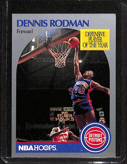 FIINR BasketBall Card 1990 NBA Hoops Dennis Rodman NBA Basketball Player Card #109 - Mint Condition