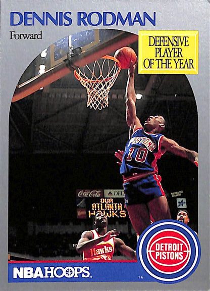 FIINR BasketBall Card 1990 NBA Hoops Dennis Rodman NBA Basketball Player Card #109 - Mint Condition