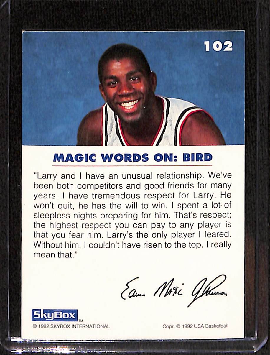 FIINR BasketBall Card 1992 Skybox Larry Bird NBA Basketball Player Card #102 - Mint Condition