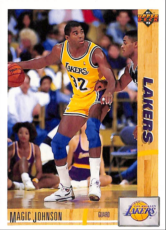 FIINR BasketBall Card 1992 Upper Deck Magic Johnson NBA Basketball Card #45 - Mint Condition