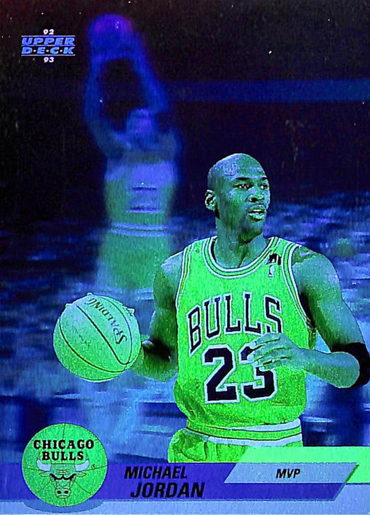 FIINR BasketBall Card 1992 Upper Deck Michael Jordan Hologram Basketball Card #AW9 - Mint Condition