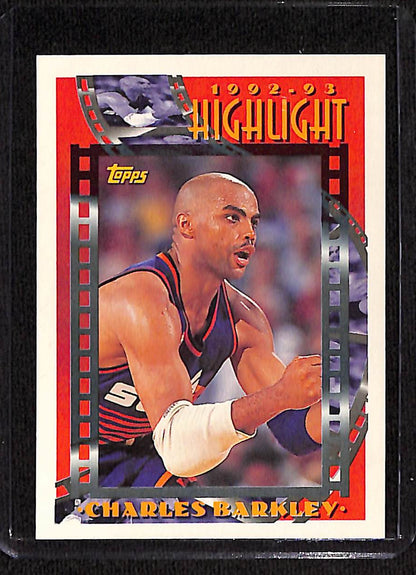 FIINR BasketBall Card 1993 Topps Charles Barkley NBA Highlight Basketball Card #1 - Mint Condition