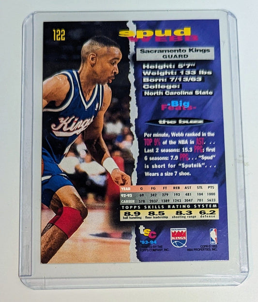 FIINR BasketBall Card 1993 Topps Stadium Club Spud Webb Basketball Card #122