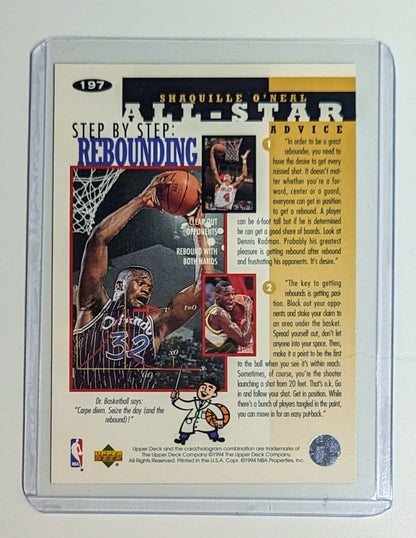 FIINR BasketBall Card 1994 Upper Deck Collector's Choice Shaquille O'Neal All-Star Basketball Card #197