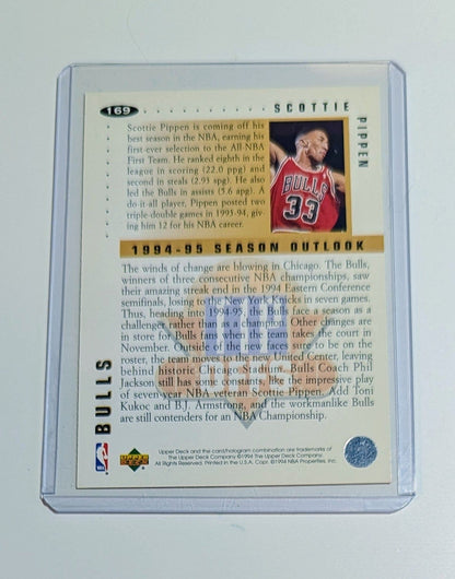 FIINR BasketBall Card 1994 Upper Scottie Pippen Basketball Card #169 - Mint Condition