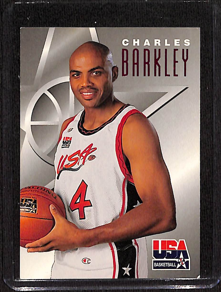 FIINR BasketBall Card 1996 Fleer Dream Team Charles Barkley NBA Basketball Card #1 - Mint Condition