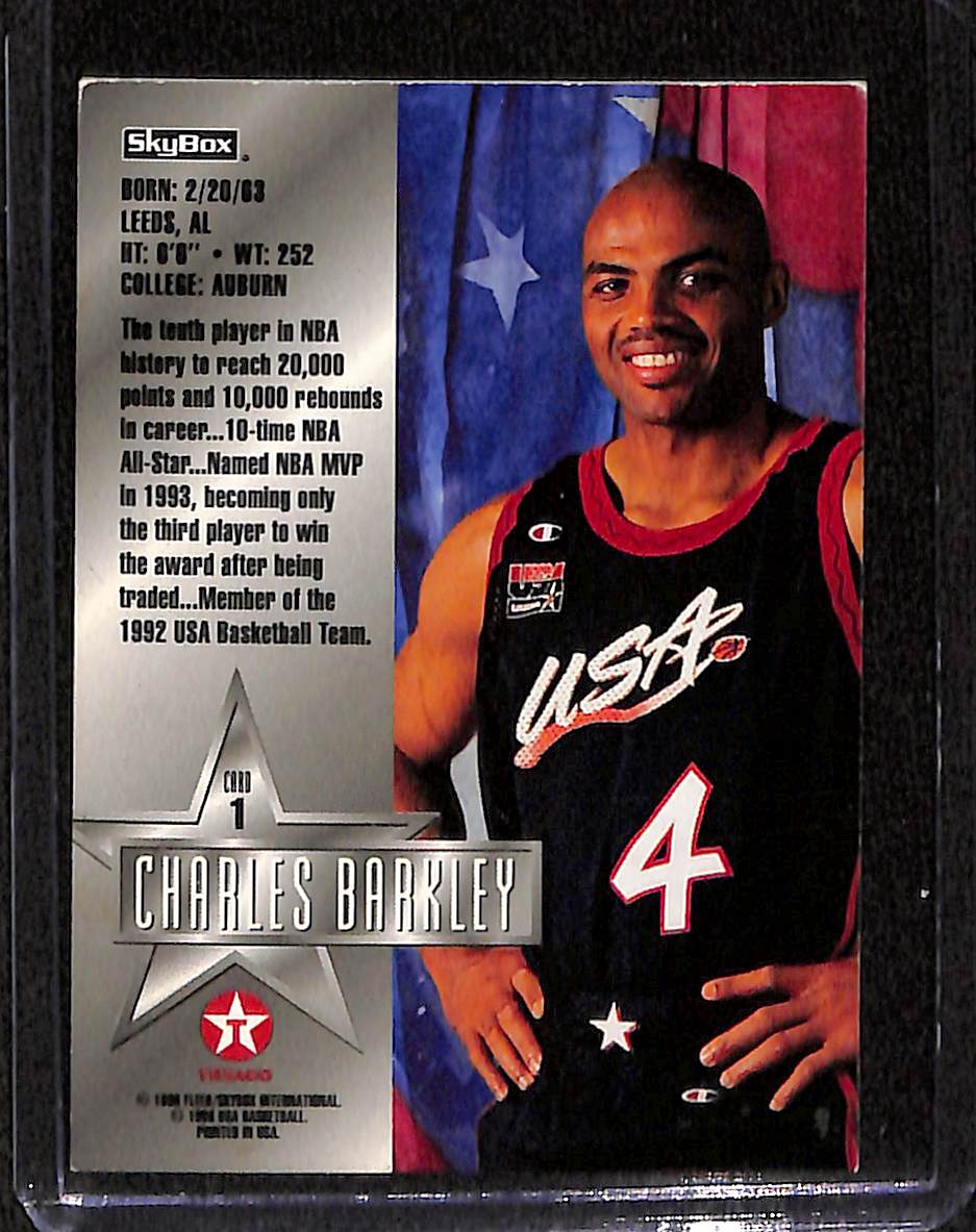 FIINR BasketBall Card 1996 Fleer Dream Team Charles Barkley NBA Basketball Card #1 - Mint Condition