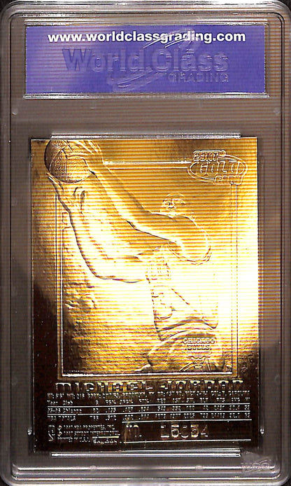 FIINR BasketBall Card 1996 Skybox Michael Jordan Metallic Red Basketball Card #15 - Graded WGC10 - Mint Condition