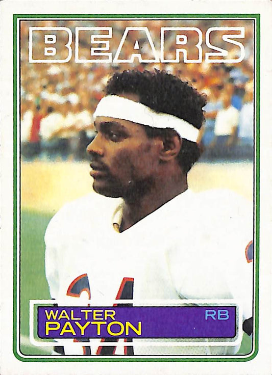 FIINR Football Card 1983 Walter Peyton "Sweetness" NFL Football Card #36 - Chicago Bears - Mint Condition