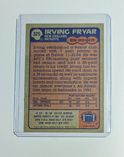 FIINR Football Card 1985 Topps Irving Fryar Football Card #325 - Excellent Condition