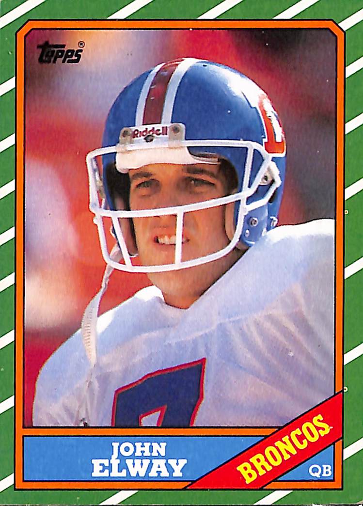 FIINR Football Card 1986 Topps John Elway NFL Broncos Football Card #112 - Mint Condition