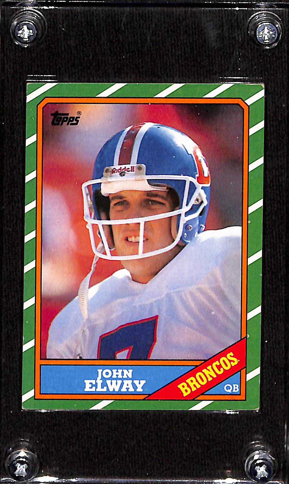 FIINR Football Card 1986 Topps John Elway NFL Broncos Football Card #112 - Mint Condition