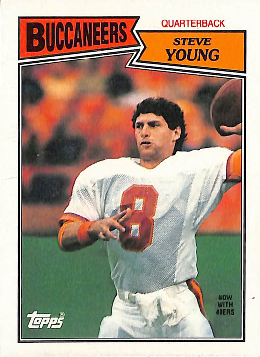 FIINR Football Card 1987 Topps Steve Young NFL Rookie Football Card #384 - Rookie Card - Mint Condition