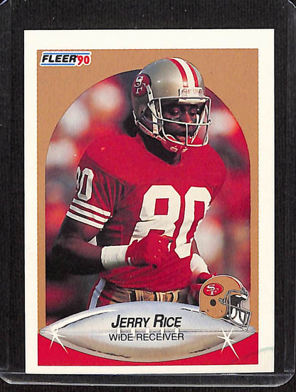 FIINR Football Card 1990 Fleer Jerry Rice Football Player Card #13 - Mint Condition