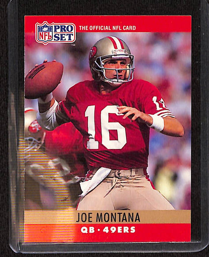 FIINR Football Card 1990 NFL Pro Set Joe Montana Football Card #293 - Mint Condition