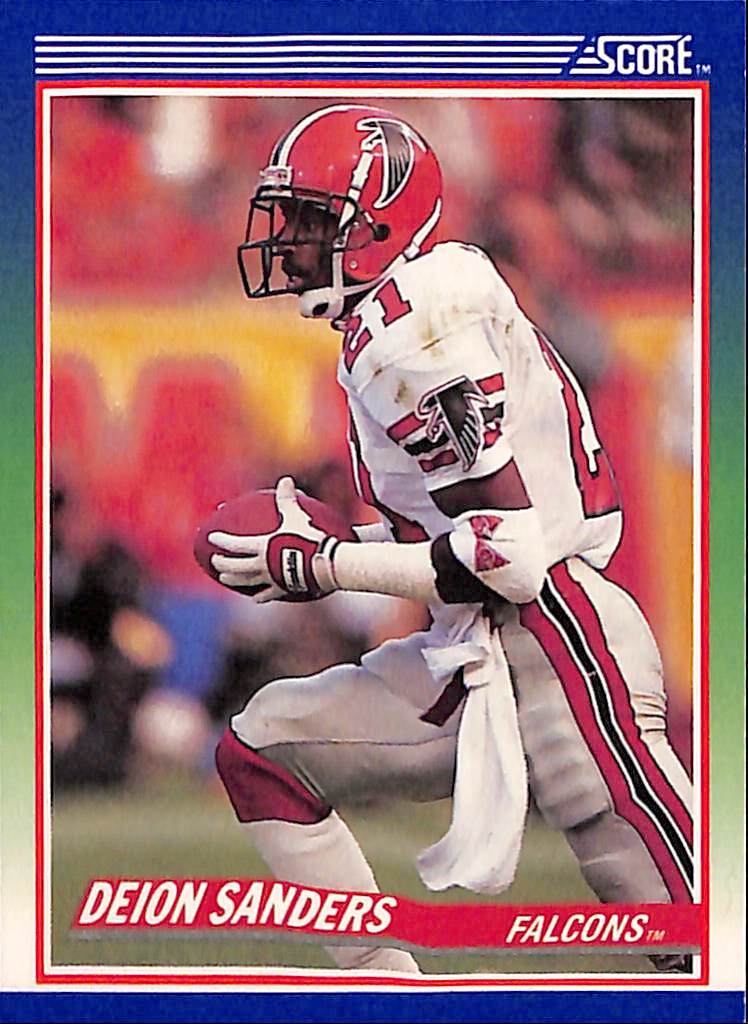 FIINR Football Card 1990 Score Deion Sanders NFL Football Card #95 - Mint Condition