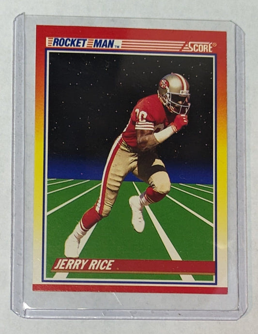 FIINR Football Card 1990 Score Jerry Rice - The Rocket Man Card #556 - Mint Condition