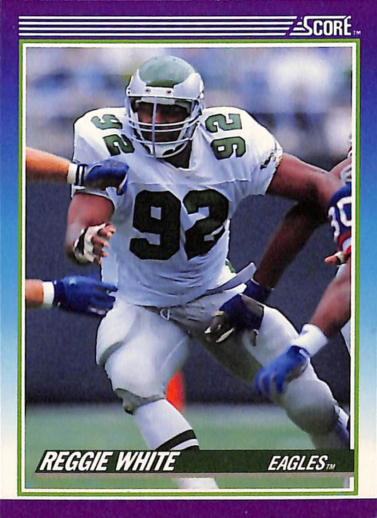 FIINR Football Card 1990 Score Reggie White NFL Football Card #203 - Mint Condition