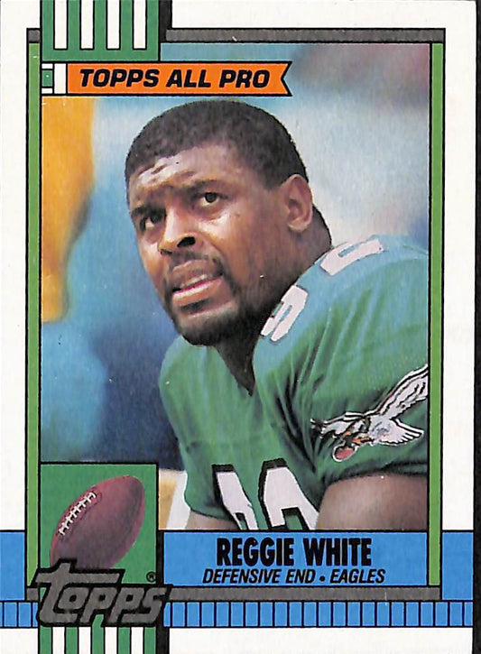 FIINR Football Card 1990 Topps Reggie White NFL Football Card #86 - Philadelphia Eagles - Mint Condition