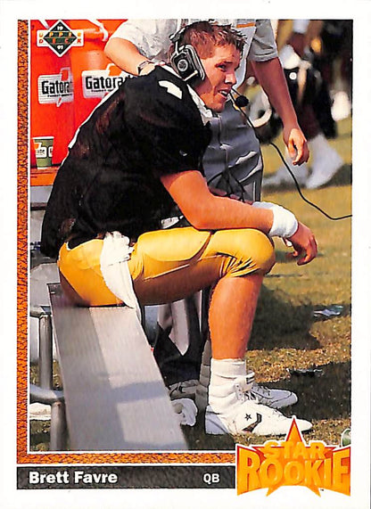 FIINR Football Card 1991 Upper Deck Brett Favre Rookie Card #13 Atlanta Falcons - Mint Condition