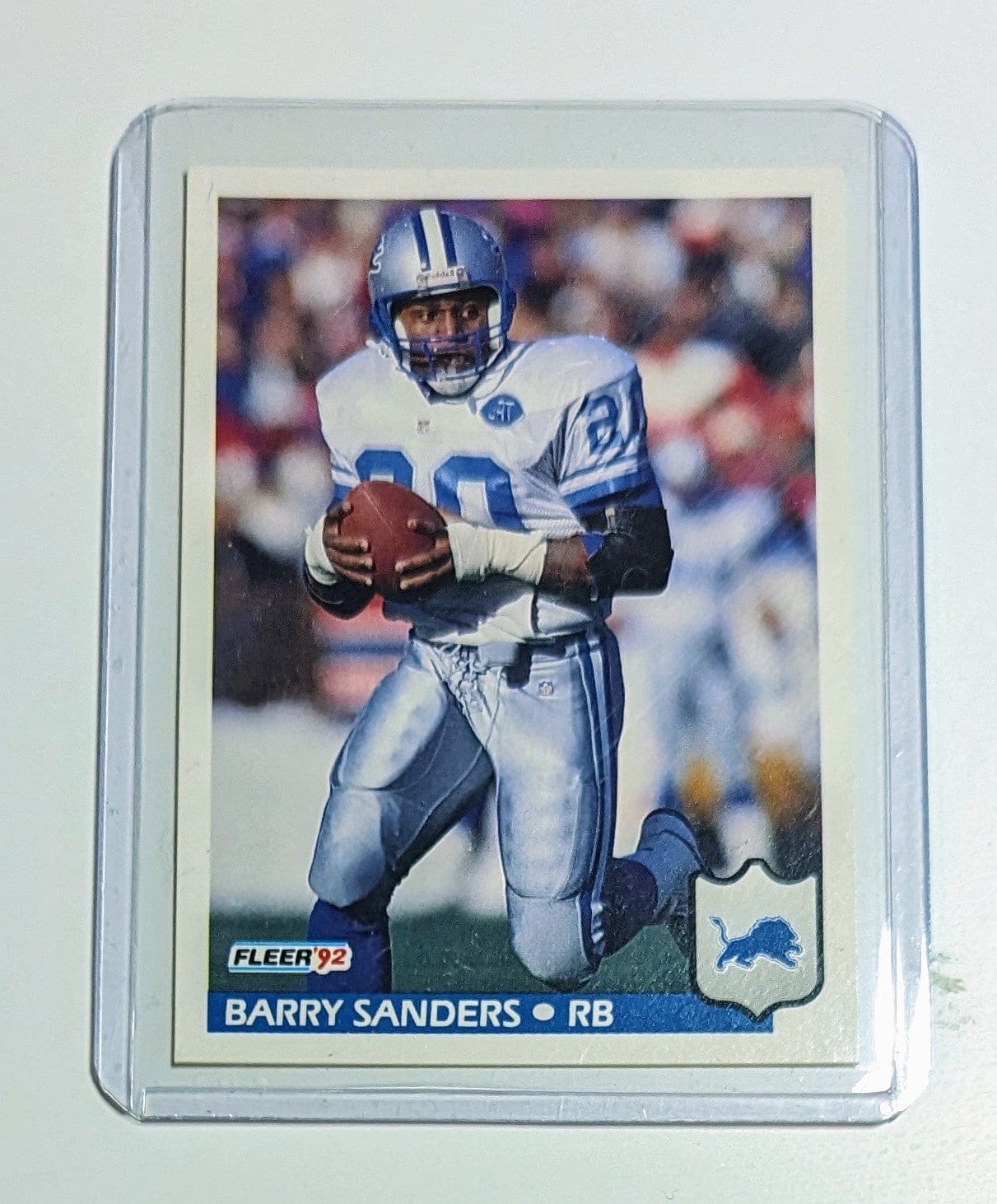 FIINR Football Card 1992 Fleer Barry Sanders Football Card #123 - Mint Condition