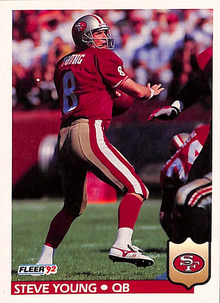 FIINR Football Card 1993 Fleer Steve Young NFL Football Card #386 - Mint Condition