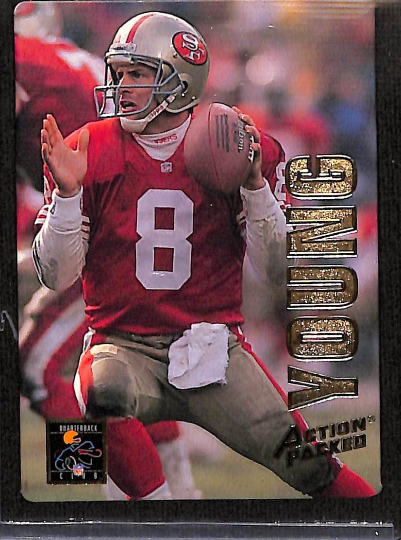 FIINR Football Card 1993 Steve Young  Action Packed  NFL Football Card #18B - Mint Condition