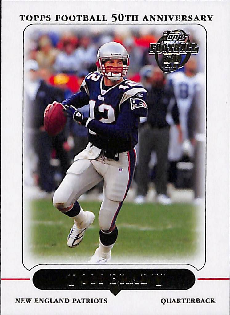 FIINR Football Card 2005 Topps 50 Years Tom Brady Football Card #10 - Pristine Condition