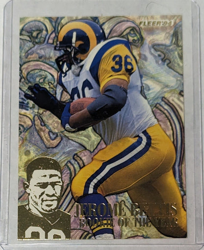 FIINR Football Card Jerome Bettis 1994  Fleer Rookie of The Year  #93 - Mint Condition