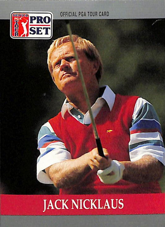 FIINR Golf Card 1990 PGA Pro Set Jack Nicklaus Professional Golf Collector Card #93 - Mint Condition