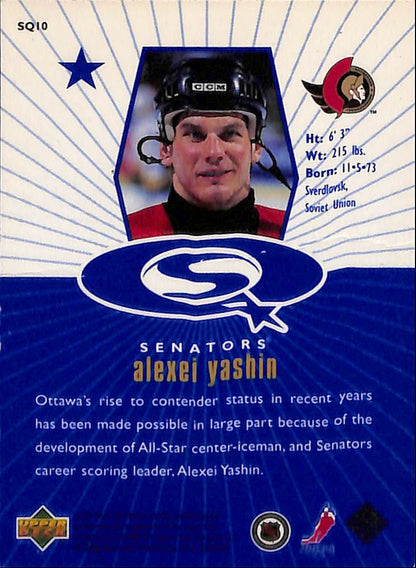 FIINR Hockey Card 1998 Upper Deck Alexi Yashin Hockey Player Card #SQ10