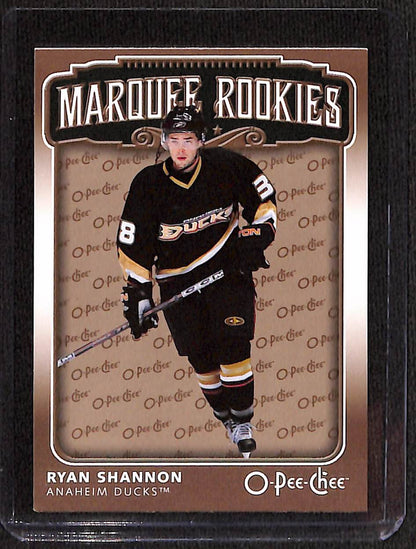 FIINR Hockey Card 2006 O-Pee-Chee Marquee Rookies Ryan Shannon NHL Hockey Card #537- Mint Condition