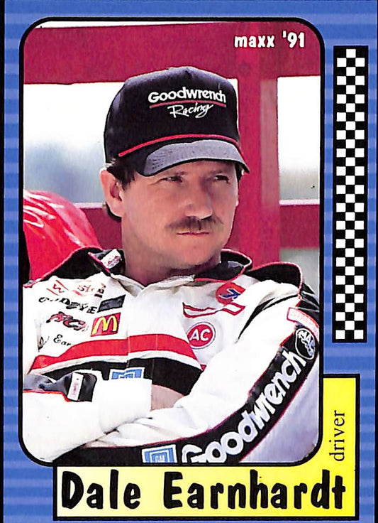 FIINR NASCAR Driver Card 1991 Dale Earnhardt NASCAR Drivers Card #3 - Vintage - Mint Condition